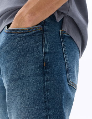 Straight - Blugi Albastru Straight Barbati