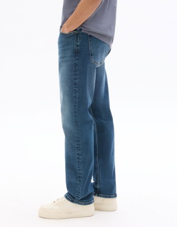Straight - Blugi Albastru Straight Barbati