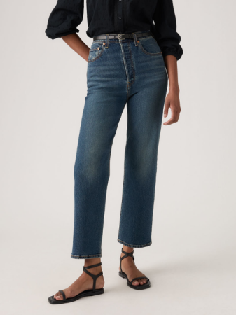 Straight - Blugi Albastri Ribcage Straight Ankle Straight Femei