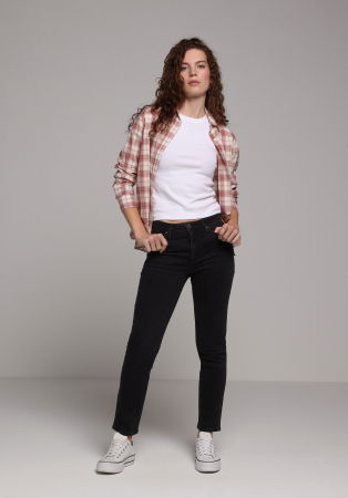 FEMEI - Blugi Negri 703 CARLA Slim Femei