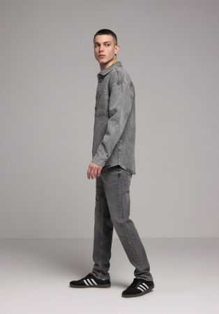МУЖЧИНЫ - Мужские Джинсы Тёмные Серые 044 KARL Straight