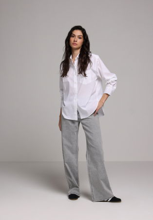 Wide Leg - Blugi Gri 970 BERRY Femei