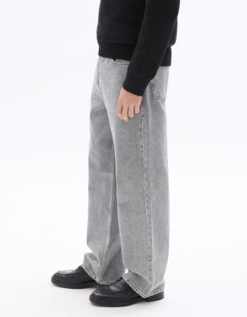 Baggy - Blugi Gri Deschis Bottom Baggy Barbati