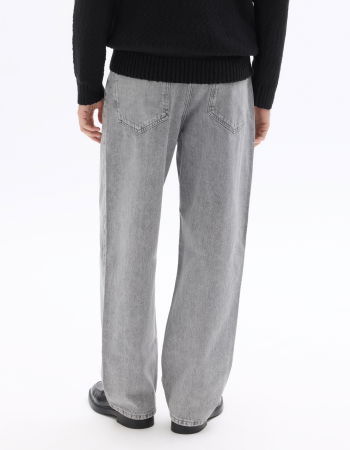 Baggy - Blugi Gri Deschis Bottom Baggy Barbati