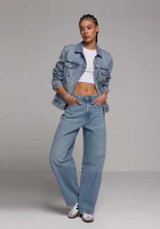 Baggy - Blugi Albastri 858 LENORA Baggy Femei