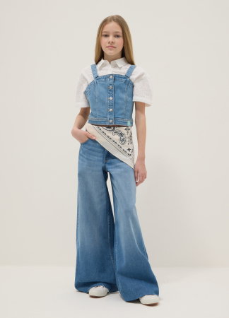 Jeans - Blugi Medium Blue Fete 10-15 Ani