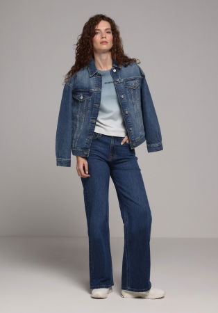 ЖЕНЩИНЫ - Женские Джинсы Синие 970 BERRY Wide Leg