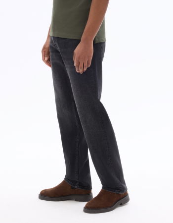 BARBATI - Blugi Negri Straight Barbati