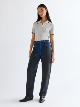 JEANS - Blugi Shadow Stitch Chap Jeans Barrel Femei