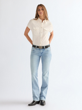 ЖЕНЩИНЫ - Женские Джинсы Светло-Синие LOW RISE BOOTCUT Bootcut