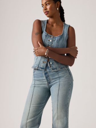 Slim - Blugi Albastri Ribcage Full Length Slim Straight Femei