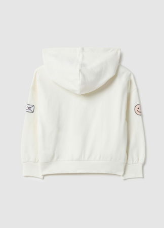 Hanorace - Bluza Cu Fermuar Blanc De Blanc Fete 3-10 Ani