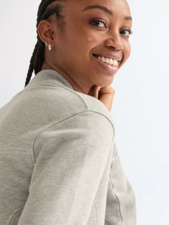 FEMEI - Bluza Gri Inchis Regular Femei