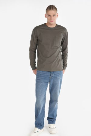 Толстовки - Мужской Свитшот Хаки Regular