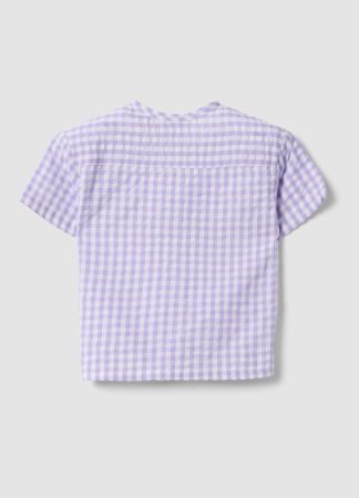 Рубашки - Блузка С Длинным Рукавом Для Девочек White/Violet Check 9-36 Месяцев