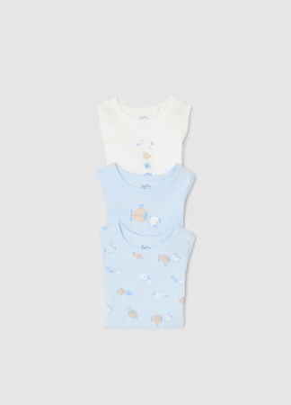 Body si Salopete - Body Maneca Scurta Light Blue Baieti 0-9 Luni