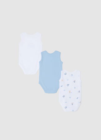 BAIETI - Body Maneca Scurta Soft Chambray Baieti 0-9 Luni
