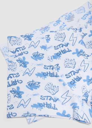 BAIETI - Boxeri Blue/White Baieti 3-10 Ani