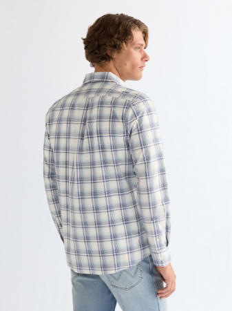 МУЖЧИНЫ - Мужская Рубашка Белая/Синяя Regular