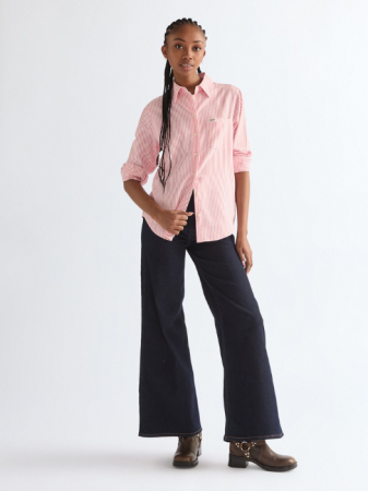 Camasi - Camasa Alba/Roz Regular Femei