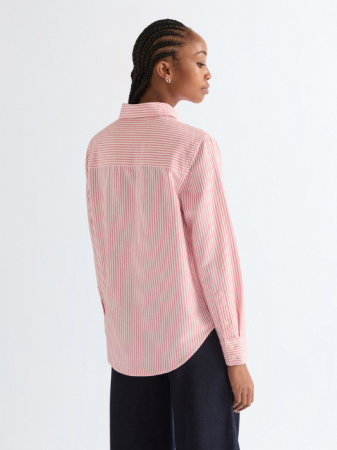 Camasi - Camasa Alba/Roz Regular Femei