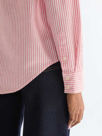 Camasi - Camasa Alba/Roz Regular Femei