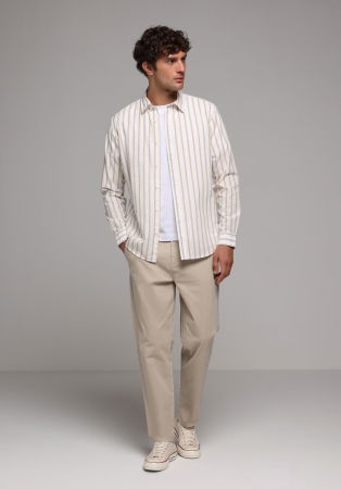 МУЖЧИНЫ - Мужская Рубашка Беживая Regular