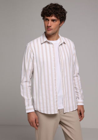 МУЖЧИНЫ - Мужская Рубашка Беживая Regular