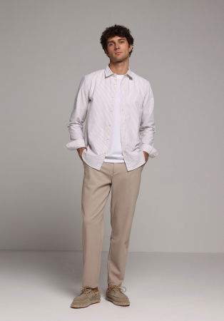 BARBATI - Camasa Bej Regular Barbati