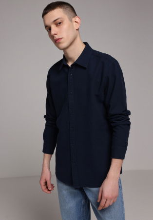 BARBATI - Camasa Navy Regular Barbati