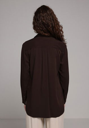 Рубашки - Женская Рубашка Коричневая