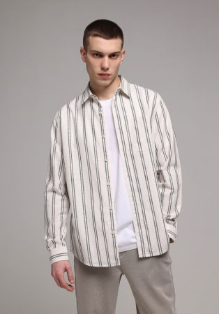 BARBATI - Camasa Crem Regular Barbati