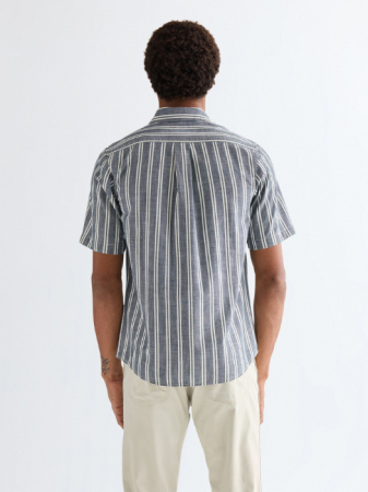 МУЖЧИНЫ - Мужская Рубашка С Коротким Рукавом Темно-Синяя Regular