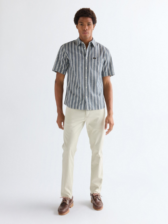 МУЖЧИНЫ - Мужская Рубашка С Коротким Рукавом Темно-Синяя Regular