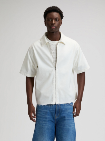 Camasi - Camasa Cu Maneca Scurta Alba Loose Barbati