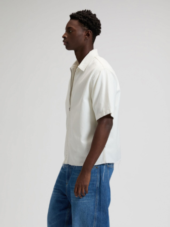 Camasi - Camasa Cu Maneca Scurta Alba Loose Barbati