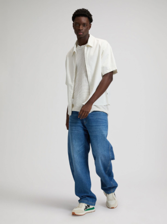 Camasi - Camasa Cu Maneca Scurta Alba Loose Barbati