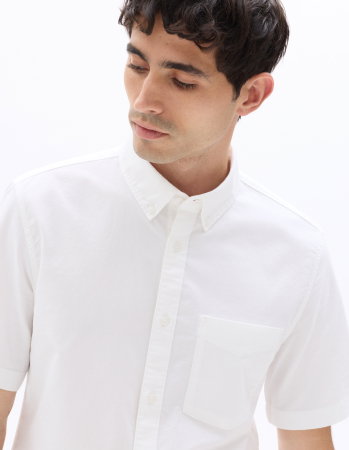 Camasi - Camasa Cu Maneca Scurta Albă Regular Barbati