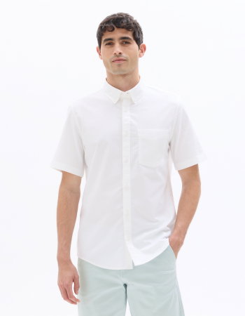 Camasi - Camasa Cu Maneca Scurta Albă Regular Barbati