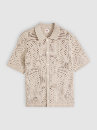 Camasi - Camasa Cu Maneca Scurta Alba Relaxed Barbati