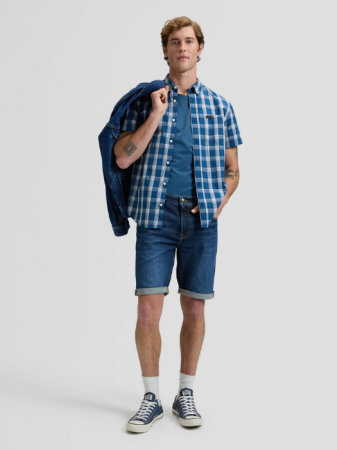 Camasi - Camasa Cu Maneca Scurta Blue Regular Barbati