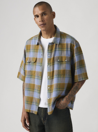 Camasi - Camasa Cu Maneca Scurta Multicolor Relaxed Barbati