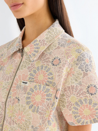 Camasi - Camasa Cu Maneca Scurta Multicolor Slim Femei