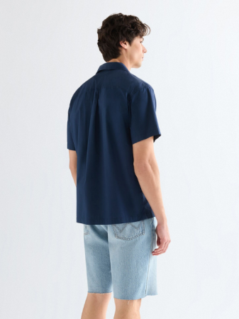 Camasi - Camasa Cu Maneca Scurta Navy Relaxed Barbati