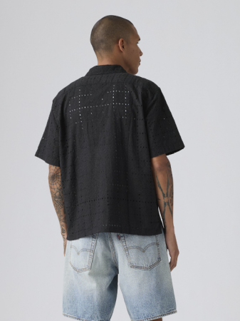 Camasi - Camasa Cu Maneca Scurta Neagra Regular Barbati