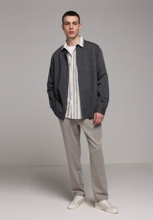 BARBATI - Camasa Gri Inchis Barbati