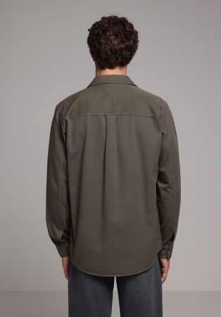 МУЖЧИНЫ - Мужская Рубашка Хаки Relaxed