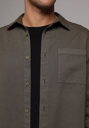 МУЖЧИНЫ - Мужская Рубашка Хаки Relaxed