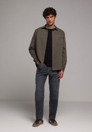 МУЖЧИНЫ - Мужская Рубашка Хаки Relaxed