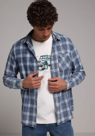 BARBATI - Camasa Indigo Regular Barbati